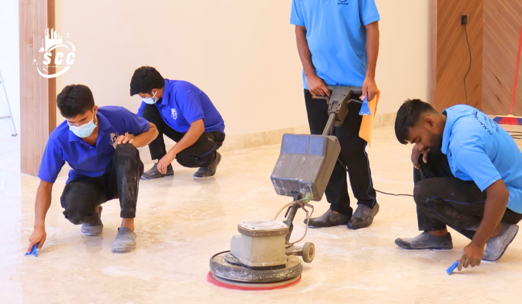 تنظيف الأرضيات وجلي الرخام والسيراميك في الكويت باستخدام...